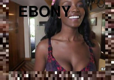 Ghetto porn with leggy ebony babe - black tits