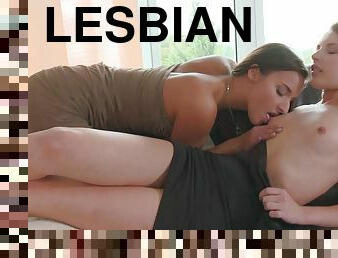 vagina-pussy, lesbian-lesbian, bintang-porno, berciuman, normal, mengagumkan, berambut-cokelat, payudara-kecil