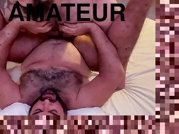 haarig, masturbieren, dilettant, anal-sex, blasen, homosexuell, paar, sauna, saugen