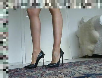 Perfect legs and high heels show