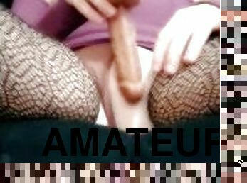 gigantisk, masturbation, fitta-pussy, amatör, tonåring, soffa, söt, dildo, ensam, banan