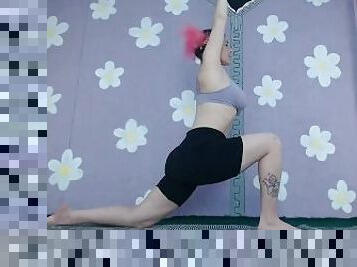Yoga Workout Livestream Flashing Latina Nip Slip Beginner