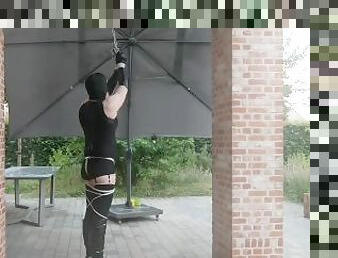 masturbation, orgasme, en-plein-air, amateur, jouet, bdsm, bas, bondage