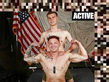 Ginger Stud Flip Fucks Hunk Recruit - Jeremiah Cruze, Mick Marlo - ActiveDuty