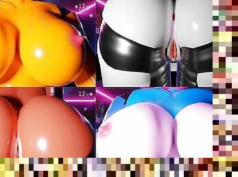 zadok, veľké-prsia, hračky, kompilácia, anime, hentaj, 3d, prsia, zadok-butt, fetišistické