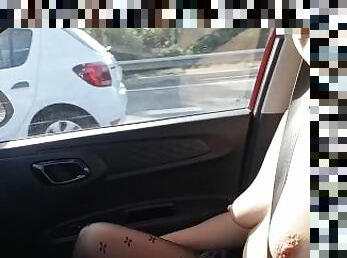 My wife likes to undress in the car and distract other drivers