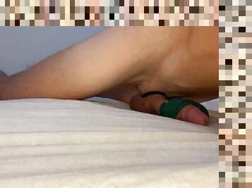 Double hands twice  cumshot: moaning with Lovense gush sex toy.