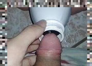 Precum cock realeasing piss