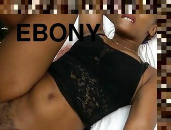 Ebony wife cheats on big white cock in her first interracial blowjob
