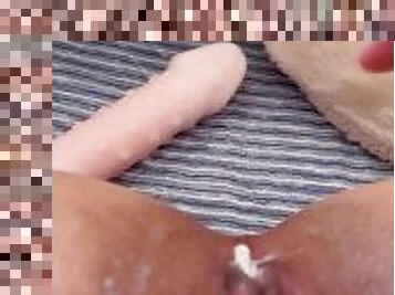 énorme, orgasme, chatte-pussy, jouet, japonais, première-fois, ejaculation, horny, gode