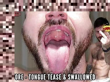 Giant vore - tongue tease & swallowed