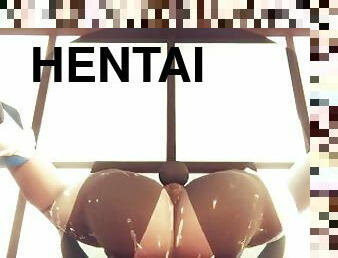 groß-titten, wichsen, beule, anime, hentai, titten, hintern