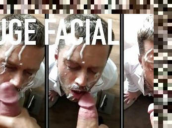 Huge Facial Cumshot Lots of Cum on Face