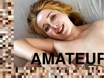 amatööri, suihinotto, mälliotos, pov, blondi, ratsastus, sperma, jalat-legs