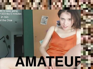 masturbation, amatör, tonåring, webbkamera, ensam, brunett