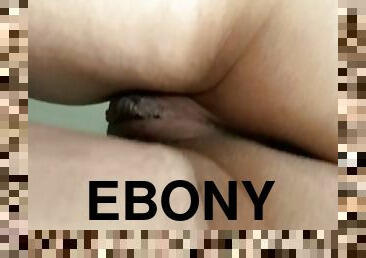 Lightskin ebony shows off her nice body