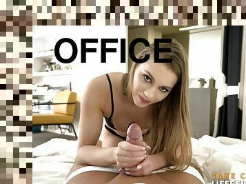 bureau-office, anal, énorme-bite, ados, pieds, point-de-vue, blonde, fétiche, branlette-avec-les-pieds