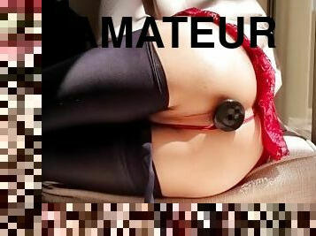 masturbation, amateur, anal, ados, jouet, mignonne, belle, bout-a-bout, fétiche, solo