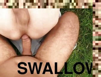 BigStr - Blond Twink Blows A Stranger's Thick Cock Out In The Park & Swallows His Cum For Money