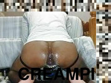 Creampied and gaping