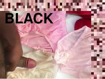 Big black cock masturbates