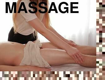 Sensual massage goes too far Excellent cumshot
