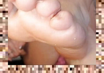 Close up foot fetish
