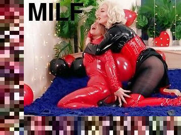 masturbação, mulher-madura, estrela-porno, alemão, bbw, suja, cavalgando, fetiche, latex, domínio