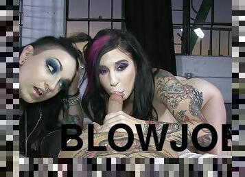 Joanna Angel and Draven Star are sucking