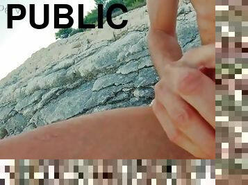 masturbacija, nudisti, u-javnosti, plaža, slatko, grlo, egzibicionisti, bljeskanje