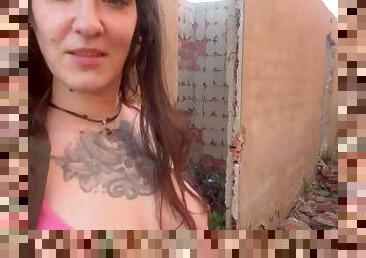 masturbation, vieux, en-plein-air, public, chatte-pussy, amateur, milf, doigtage, jeune-18, plus-agée