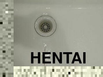 aasialainen, pissaaminen, amatööri, japanilainen, hentai, fetissi, soolo