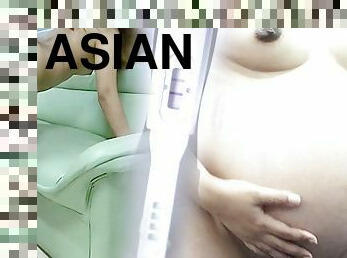 asiatisk, gravid, amatør, cumshot, compilation, creampie, cum, virkelig