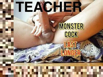 monstro, professor, pénis-grande, punheta