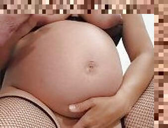 enceintes, femme, amateur, milf, maman, rousse, fétiche