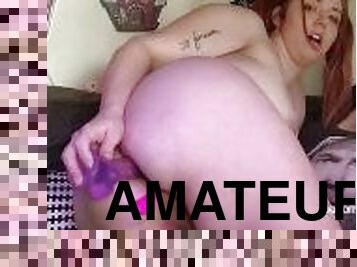 masturbação, orgasmo, cona-pussy, amador, anal, brinquedo, bbw, caebça-vermelha, rabo-de-porco, ejaculação