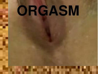 Up close pussy orgasm