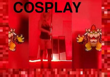 Bowsette Cosplay Pole Dance Strip Tease by SheyTheGay