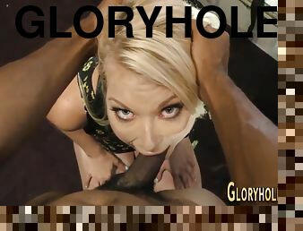 Blonde Tugs Gloryhole Bbc For Cum In Mouth
