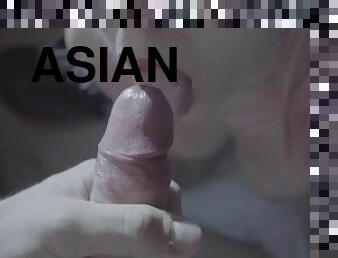 asiatisk, store-pupper, amatør, babes, blowjob, tenåring, japansk, par, cum, petite