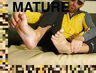 amateur, mature, gay, pieds, fétiche, solo, musclé