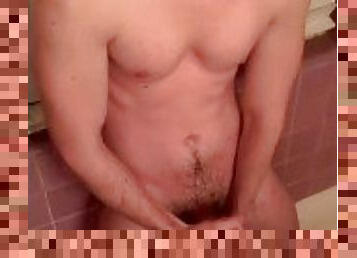 baignade, masturbation, amateur, ejaculation-sur-le-corps, énorme-bite, gay, secousses, ejaculation, douche, solo