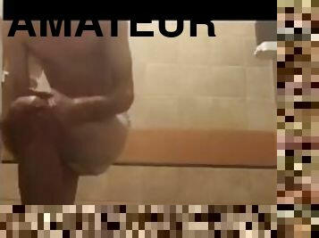 Diaper Boy Fills His Diaper In A Truck Stop Shower