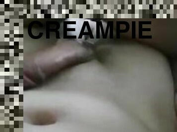 Extreme creampie for hotwife