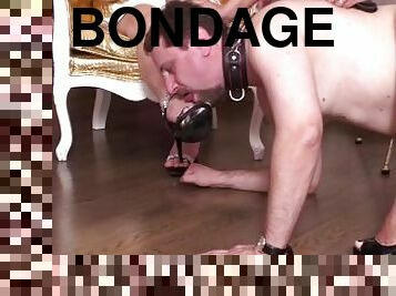 hardcore, bdsm, fötter, blond, bondage, brunett, höga-klackar