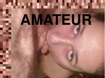 femme, amateur, fellation, énorme-bite, milf, maison, fantaisie, bite