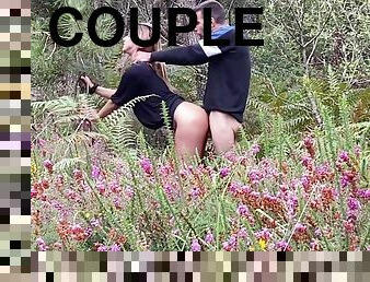 en-plein-air, amateur, ejaculation-sur-le-corps, énorme-bite, cam, française, couple, voyeur, sur-le-visage, blonde