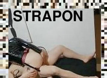 røv, fisse-pussy, strapon, anal, legetøj, spiller, slave, fødder, smuk, dildo