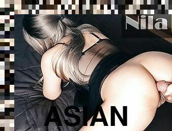 asiatisk, amatør, anal, babes, creampie, thai, cum, stram, søt, rumpe-butt