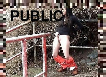 Public Pissing In The Suburbs For Hot Babe